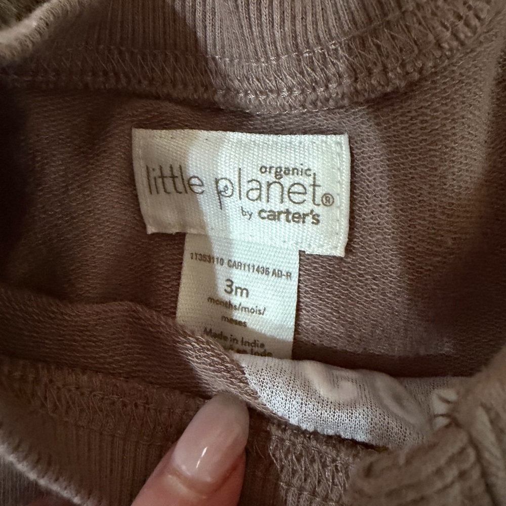 Thanksgiving infant One Piece lot - Cream, Brown, Orange, lot of 3, 0-3 mos. - Picture 2 of 4